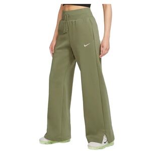 Nike Sportswear Phoenix High Waist Wide Leg Sweatpants in Alligator/Sail